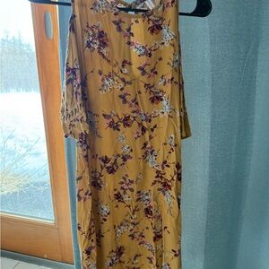 Xhilaration Mustard Floral Dress